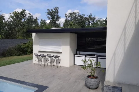 Conception et pose d�une pergola &agrave; toit plat